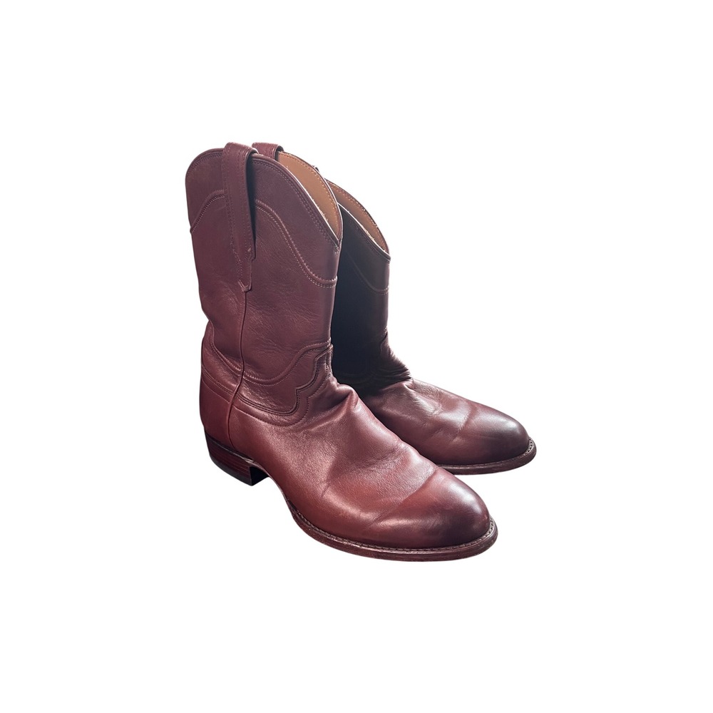 Tecovas The Earl Roper Calfskin Leather Western Cowboy Boots Round Toe 9.5 EE